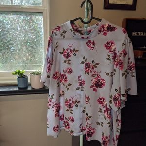 Floral High Neck Blouse